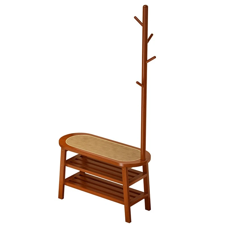 

Shoe changing stool household door, stool hanging clothes integrated coat rack entrance door