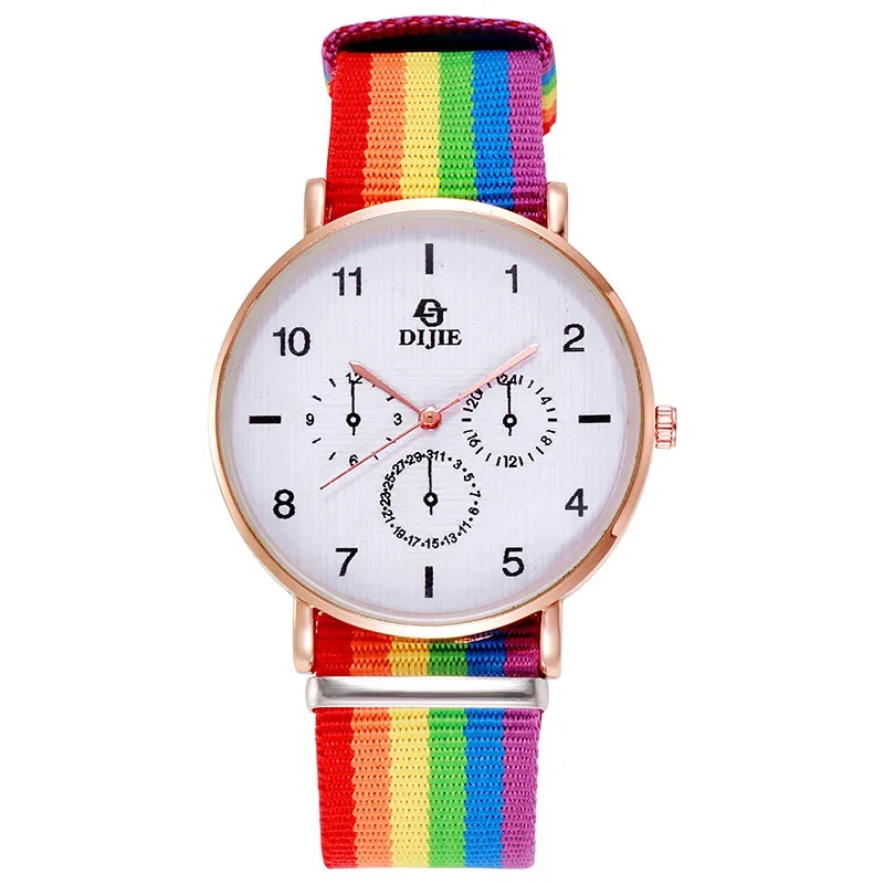 New Rainbow Watches for Women Luxury Watch Ladies Simple Ins Style Retro Quartz Watch Girl Trend All-match Clock Dropshipping