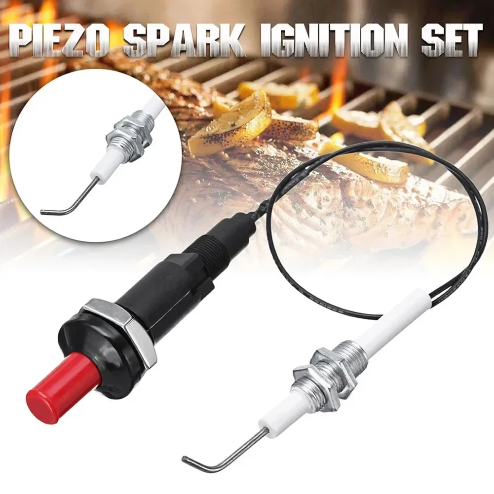 Piezo Spark Ignition Set Piezo Spark Ignition Versatile Push Button Igniter For Gas Stoves Fireplaces And BBQ Grills 30cm Length
