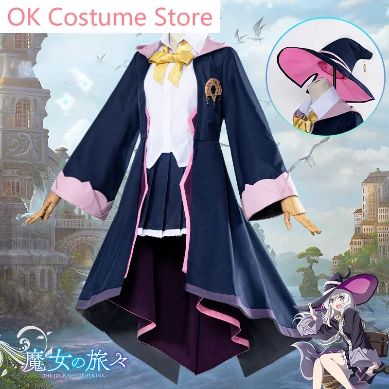 Anime Wandering Witch: The Journey of Elaina Cosplay Elaina Cosplay Costume Anime Majo No Tabitabi Cos Elaina Cosplay Wig