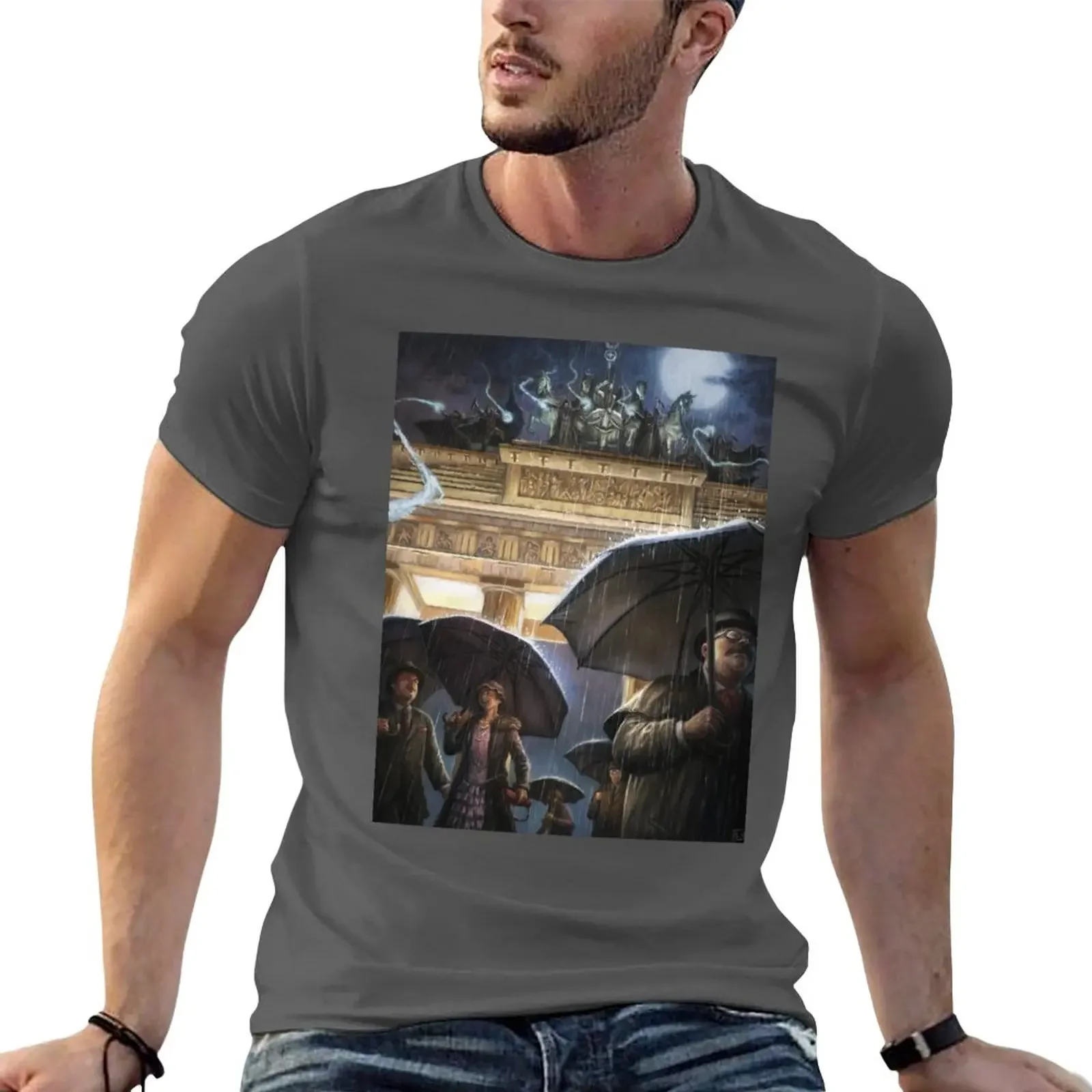 New Brandenburg Gate by Pat Loboyko T-Shirt plain t-shirt heavyweight t shirts Oversized t-shirt men t shirt