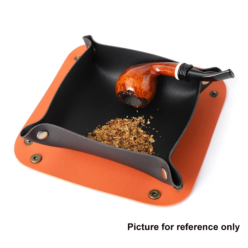 

OLD FOX Portable Collapsible Beautiful Practical PU Leather Cut Tobacco Storage Tray Pipe Accessories Tool Tray Apply to Tobacco