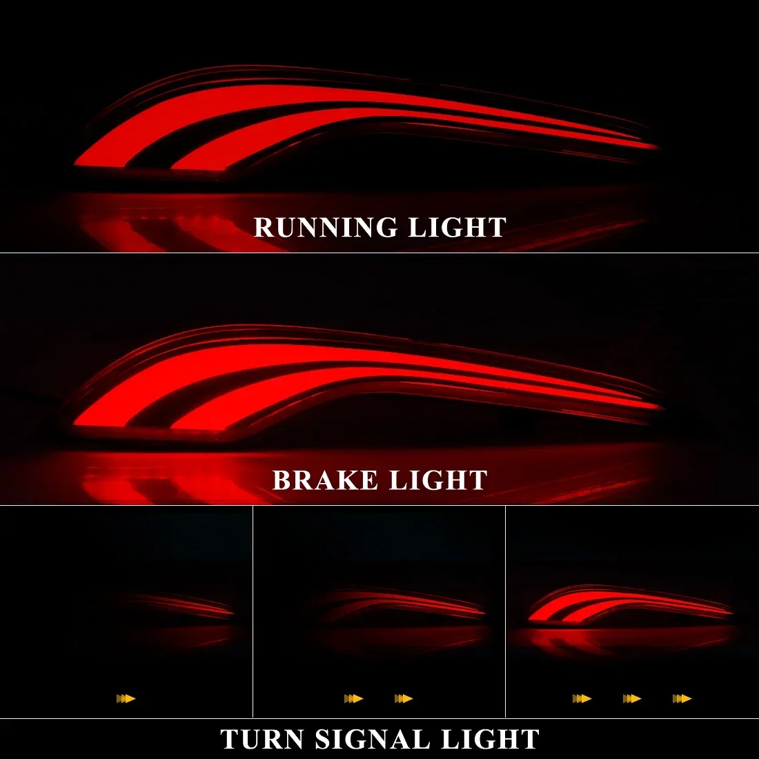 Car Accessories For Chevrolet Malibu XL 2019 2020 2021 2022 2023 Rear Bumper Reflector Light Warning Dynamic Turn Signal Lamp