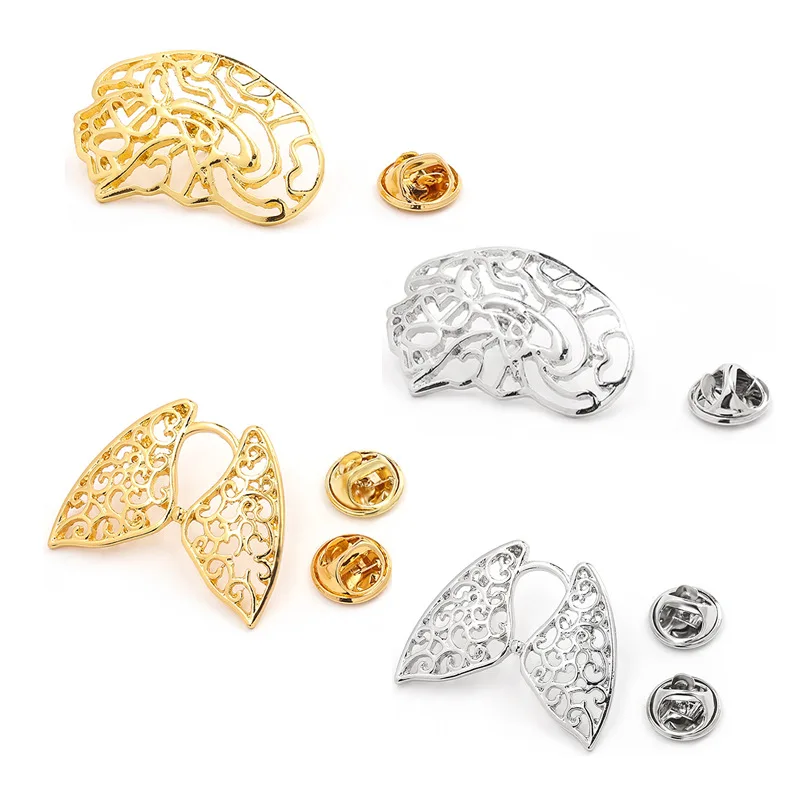 

Cross-border Human Organ Brooch Jewelry European and American Fashion Lung and Stomach Shape Hollow Brooch Metal Badge