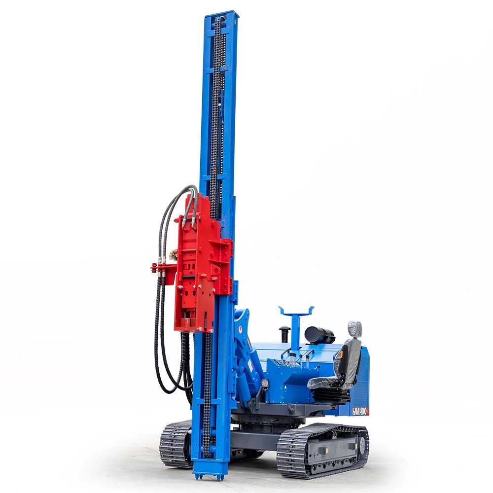 Hydraulic pile driver solar price Vibratory hammer press screw drilling pile driver machine for solar project