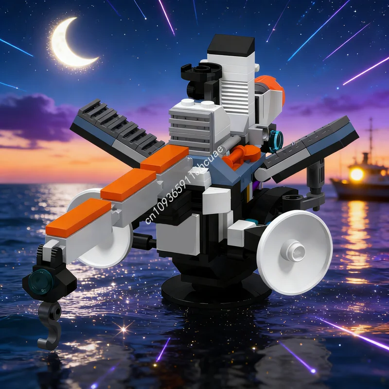 158 pièces MOC Asteroid Discovery Craft, Modèle spatial, Blocs de construction, Jouets d'architecture, Créatif DIY, Cadeau de festival, Idée éducative