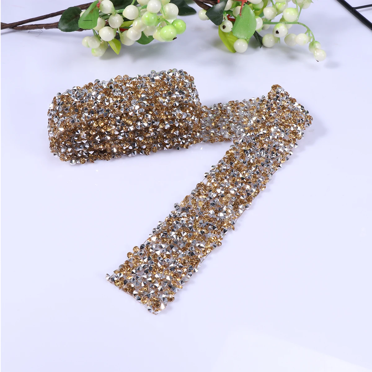 

Bachelorette Adhesive Mesh Drill Patch Waist Belt Diamond Rhinestone Ribbon Decorate Bride Cake Decorations