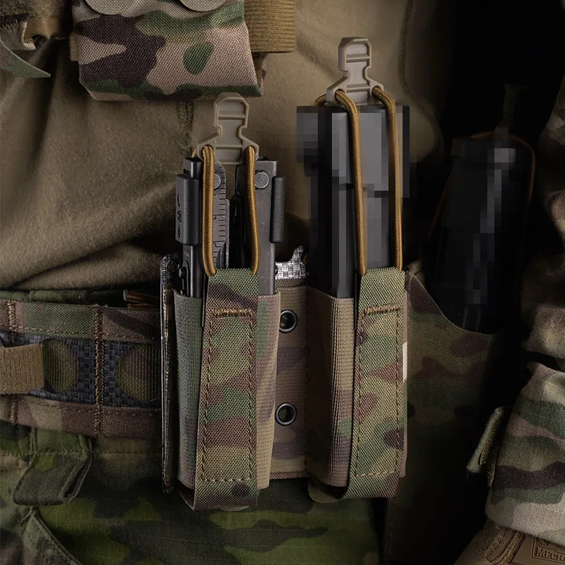 9 مللي متر مجلة الحقيبة مزدوجة ماج الحقيبة ل GL17 19 بيريتا M9 كولت 1911 ، مفتوحة أعلى مسدس مجلة الحافظة مول حزام أكياس حامل