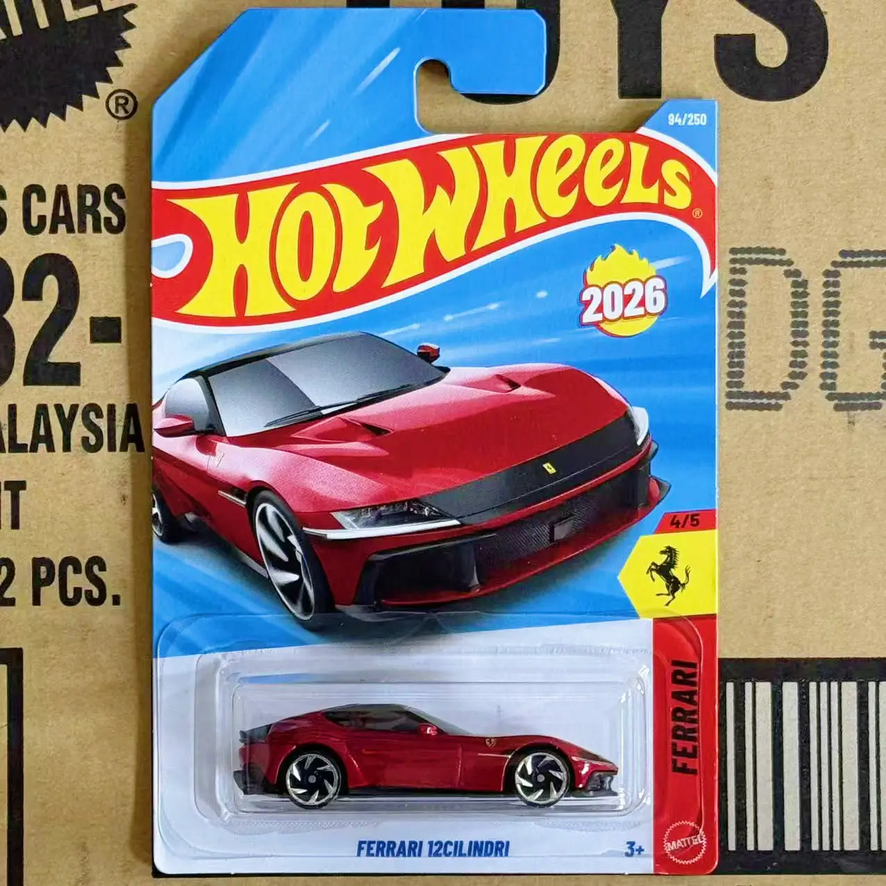 Coches de juguete Hot Wheels para niños 94 # 2026D HOTWHEELS FERRARI 12CILINDRI Regalos Navideños para Niños