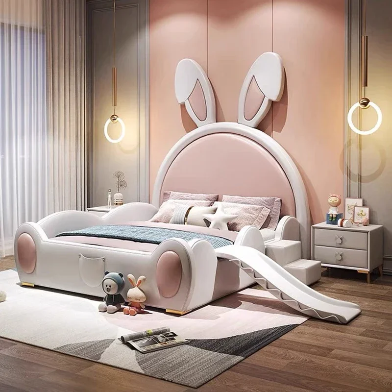 

Support Headboard Bed Wooden Pretty Unique Living Room Frame Beds Kids Modern Princess Modern Cama Infantil Bedroom Furniture