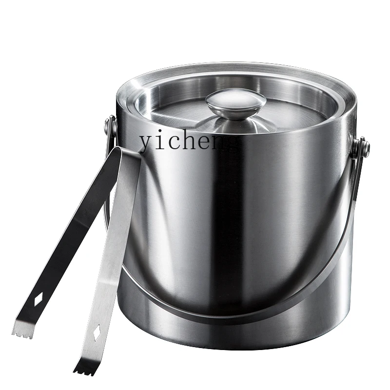 

Xl Stainless Steel Ice Bucket Iced Beer Barrel Double-Layer Sealed Insulated Barrel Champagne Bucket