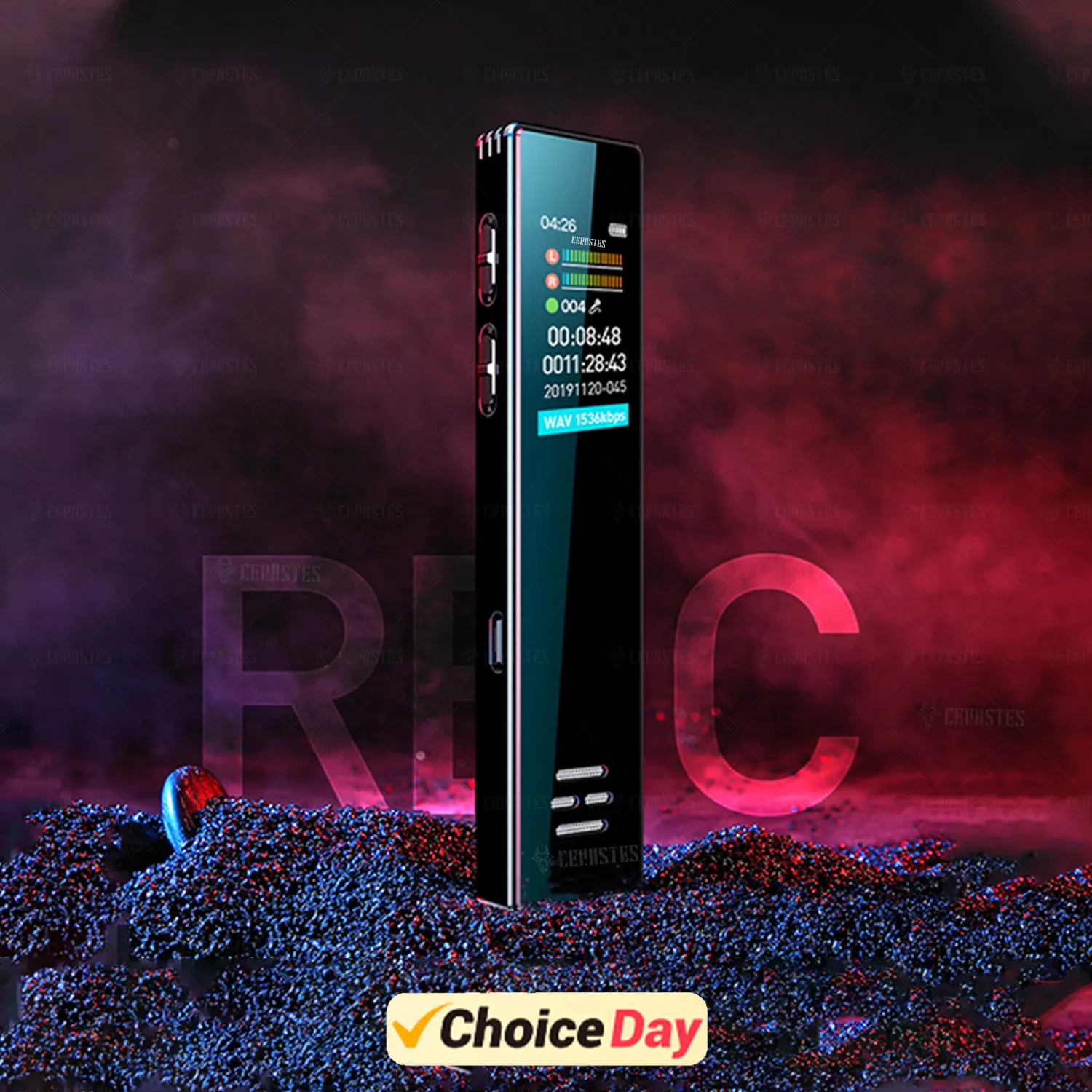 

2024 NEW Digital Audio Recorder Speaker USB Rechargeable Digital Voice Recorder Play Sound MP3 Player Noise Reduction Recorder