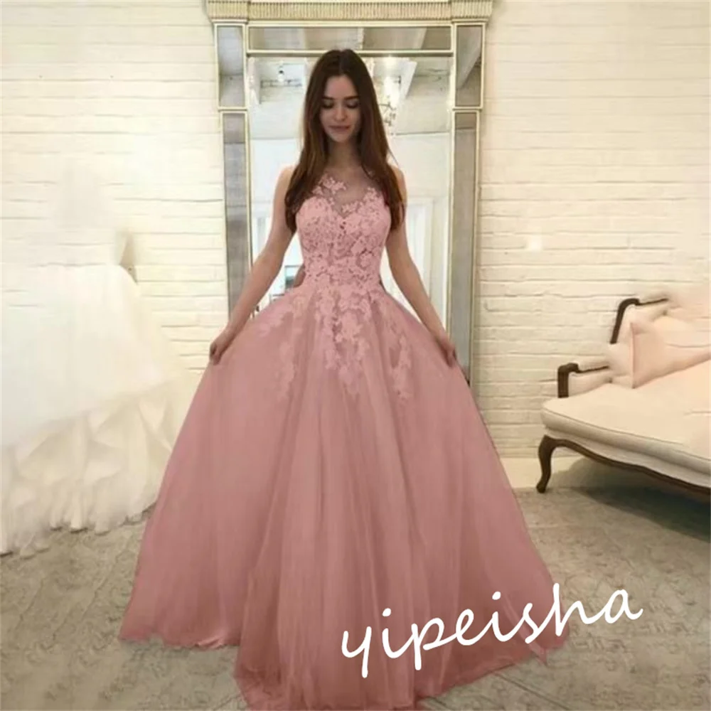 Classic Modern Style Formal Evening Strapless Ball Gown Lace Tulle Bespoke Occasion  Prom Dress