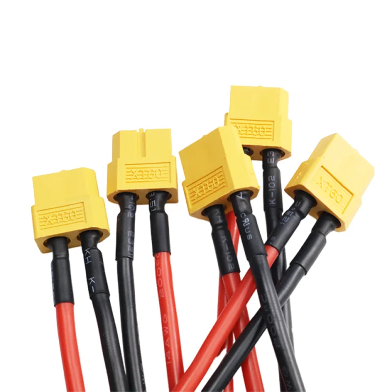 5pcs 14AWG 100mm XT60 Female / Male Plug Battery Parallel Connector with Silicone Flexible Wire for RC Lipo Battery Adapter