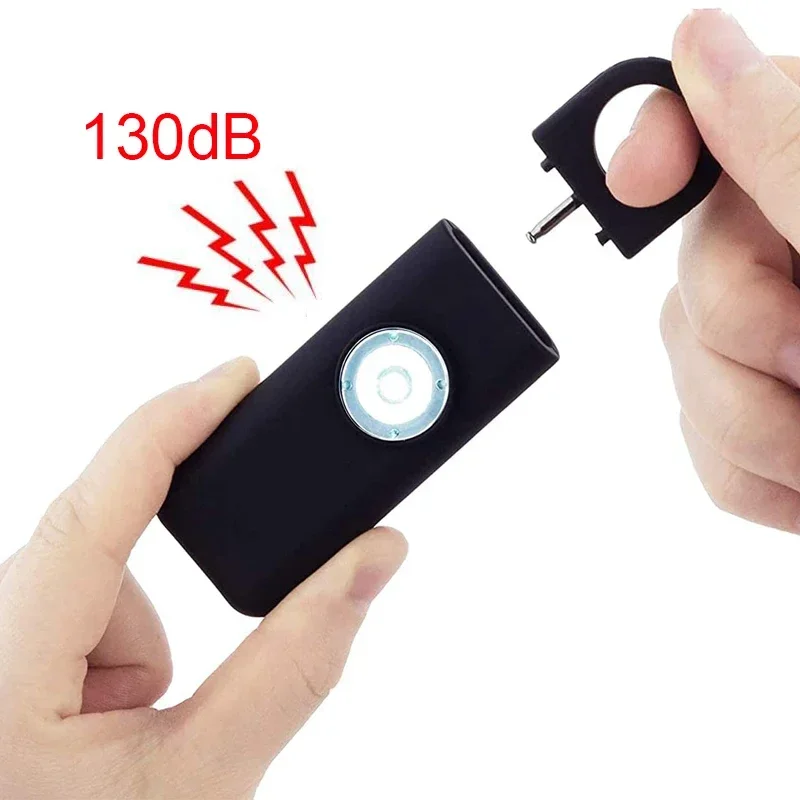 Allarme portachiavi di sicurezza personale, Allarmi personali, Sirena di autodifesa Allarme di sicurezza per donna, Portachiavi con luce LED SOS da 130 dB