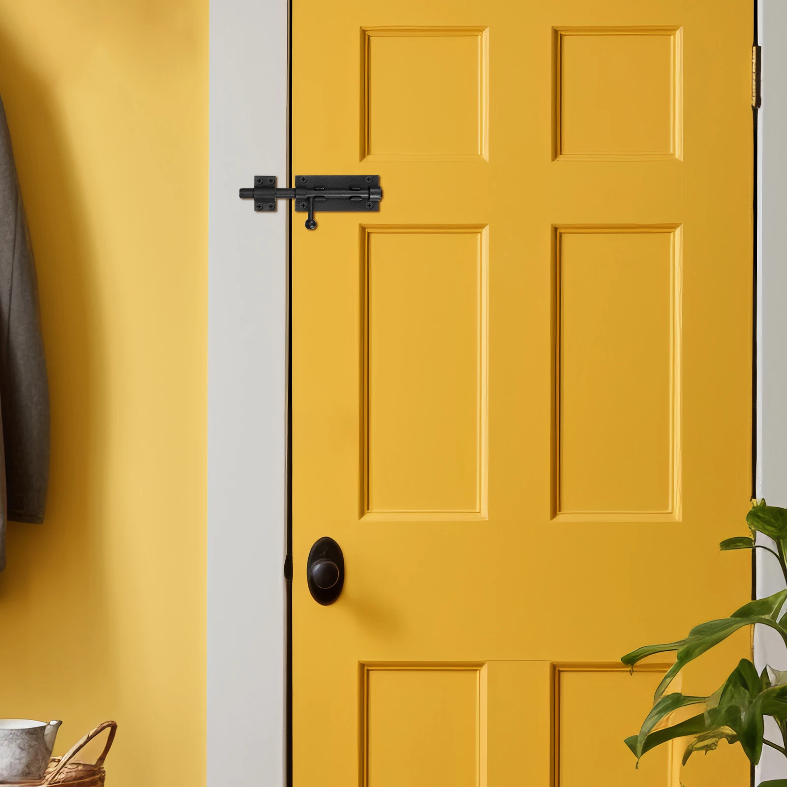 

Smooth Opening Stainless Steel Slide Bolt Latch Door Lock Integrated Padlock Hole Quick Setup Universal Barrel Bolt Latch