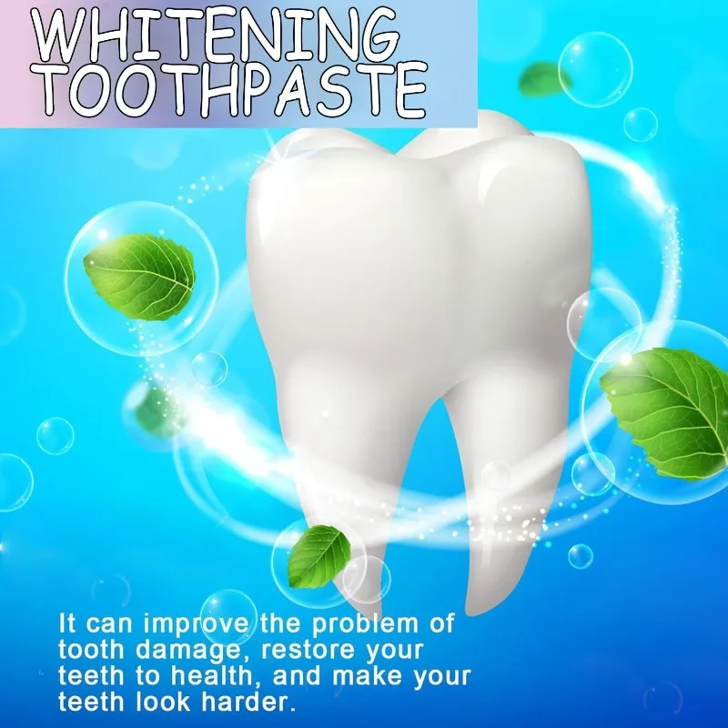 1Pcs Teeth Whitening Toothpaste Strengthening Fresh Breath Removing Yellow Teeth Cleaning Tooth Deep Cleaning Care Toothpaste