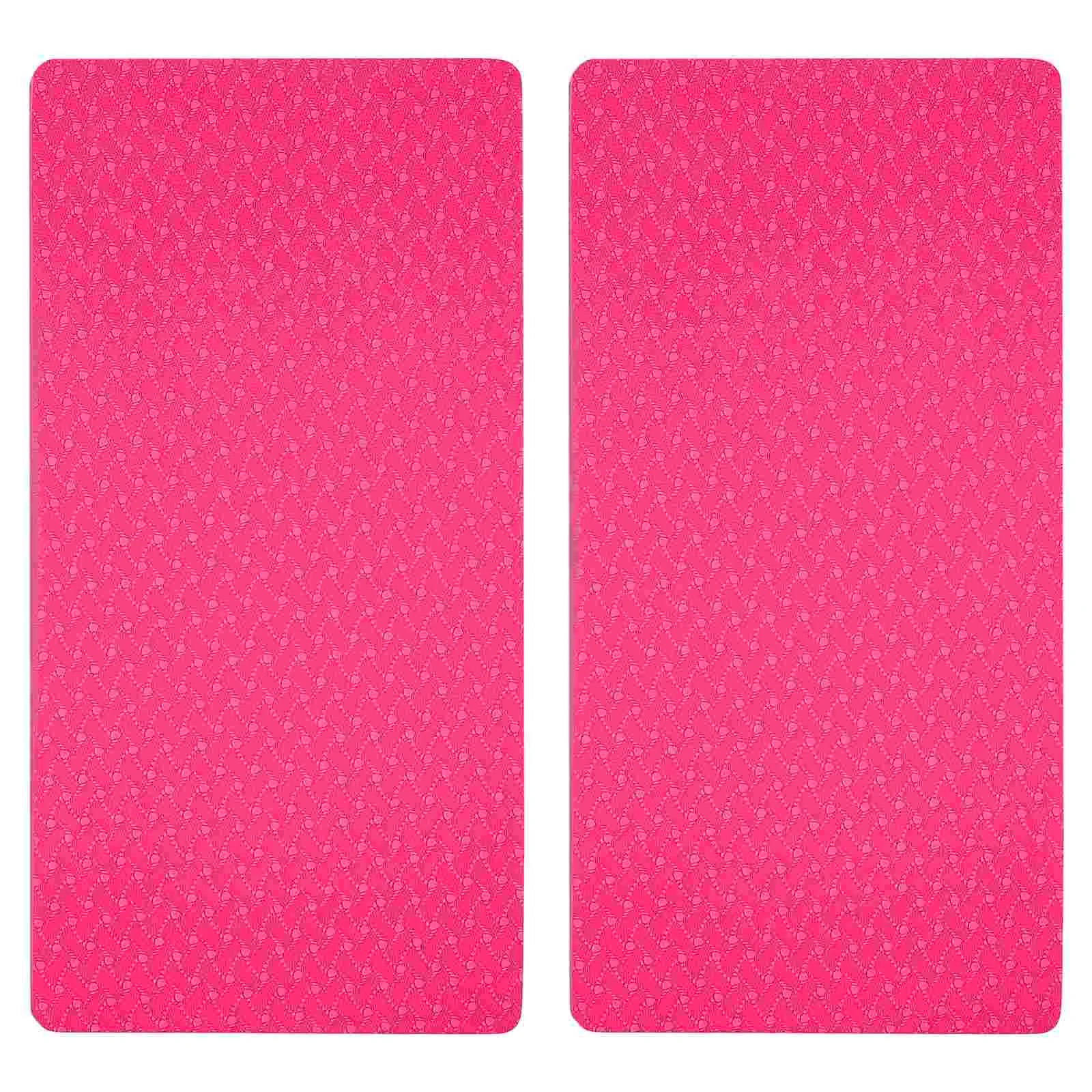 

1 Pair Universal TPE Yoga Mats Solid Color Pilates Mat Exercise Pads for Fitness TPE Exercise Mat Yoga Workout Mat