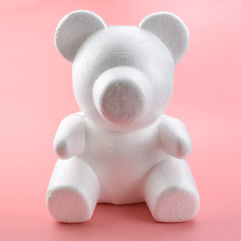 20 cm/30 cm Künstliche Blumen Blase Teddybär der Rosen Form DIY Geschenke Polystyrol Styropor Hochzeit Valentinstag Geschenk – Detail 23