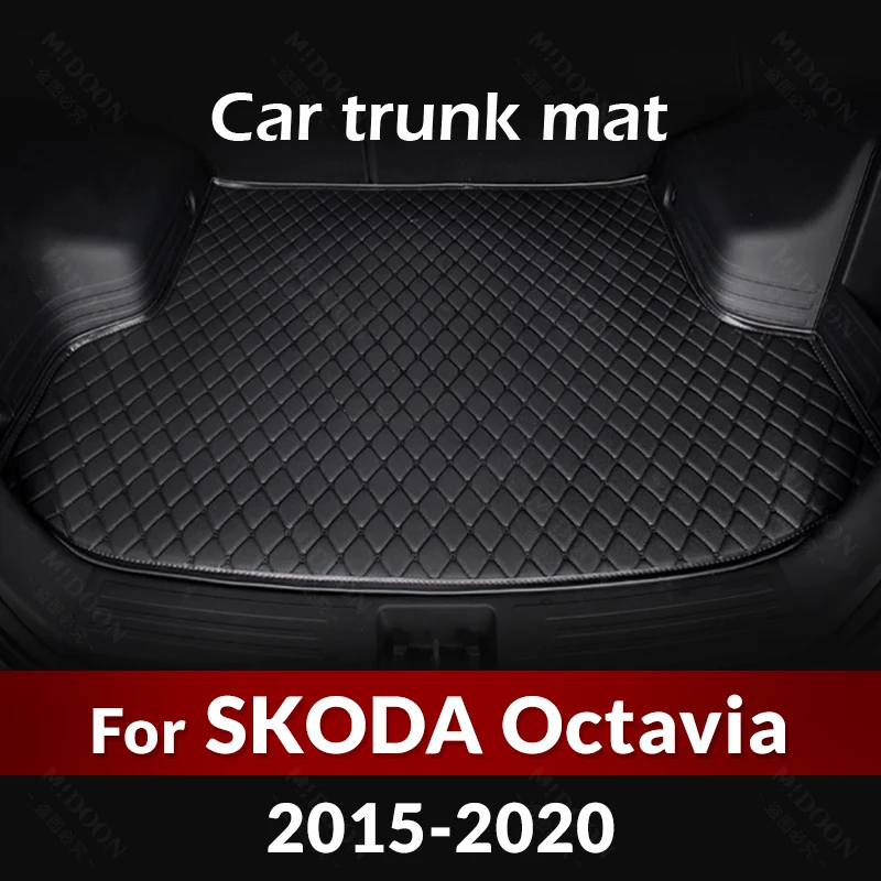 

Коврик для багажника автомобиля SKODA Octavia 2015 2016 2017 2018 2019 2020, пользовательские автомобильные аксессуары, украшение интерьера автомобиля