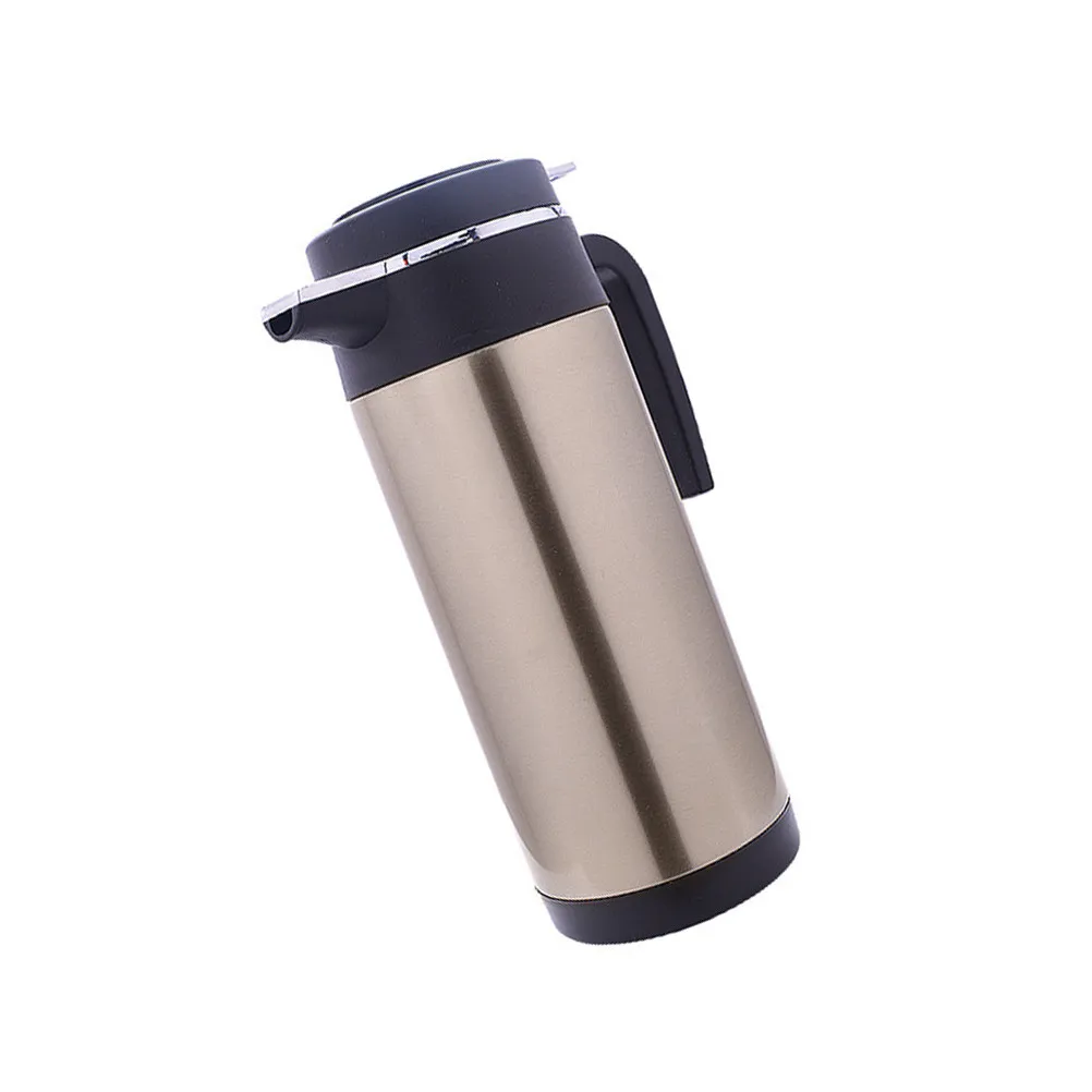 Car Kettle Electric Tea Kettle 12V 1200ml Stainless Steel Interior Quick Heat Water Heater Lid Lock
