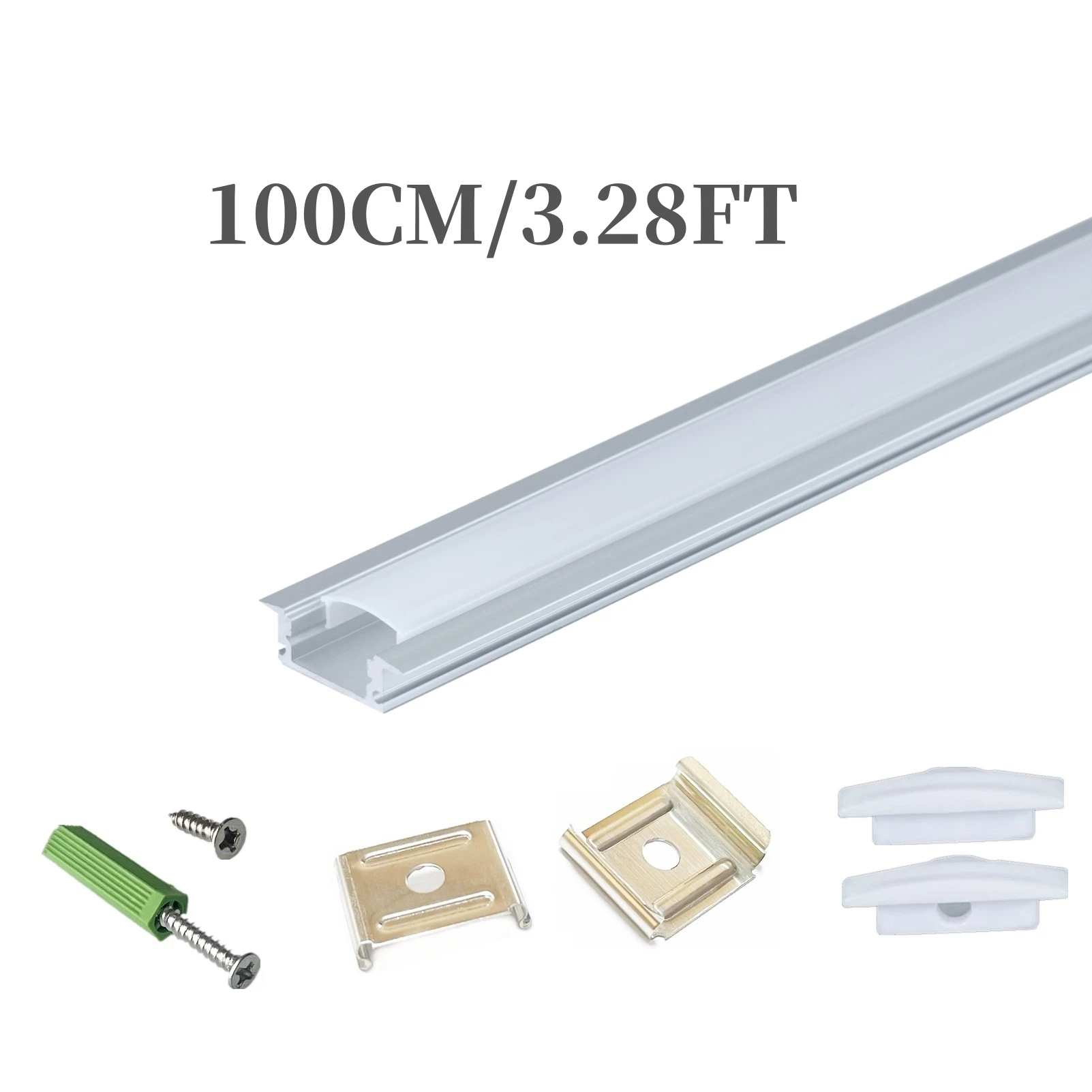 

10-30 Pack 40Inch 1m Led Strip Channel Diffuser ,5-12mm Wide Tape Recessed Mount Cabinet Built In Track Milky Cover Low Profile