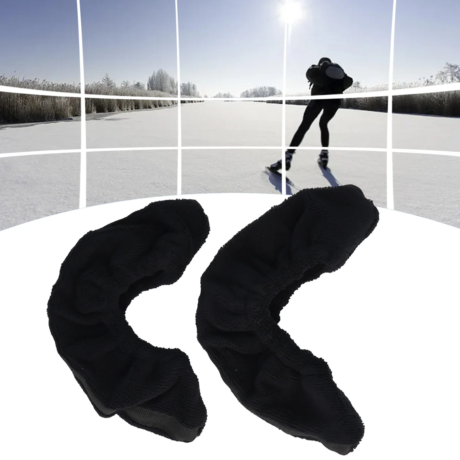 1Pair Microfiber Oxford Cloth Ice Skate Cover Guard Shoe Sole Protector Hockey Protector Winter Sports Ice Winter Sports