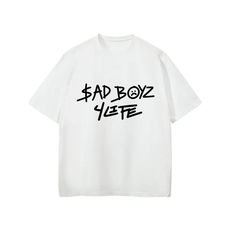 SAD BOYZ Letter Printed Men's T shirt O-Neck Short Sleeve XS-3XL Oversized T shirts Women Fashion Casual Clothing Tees