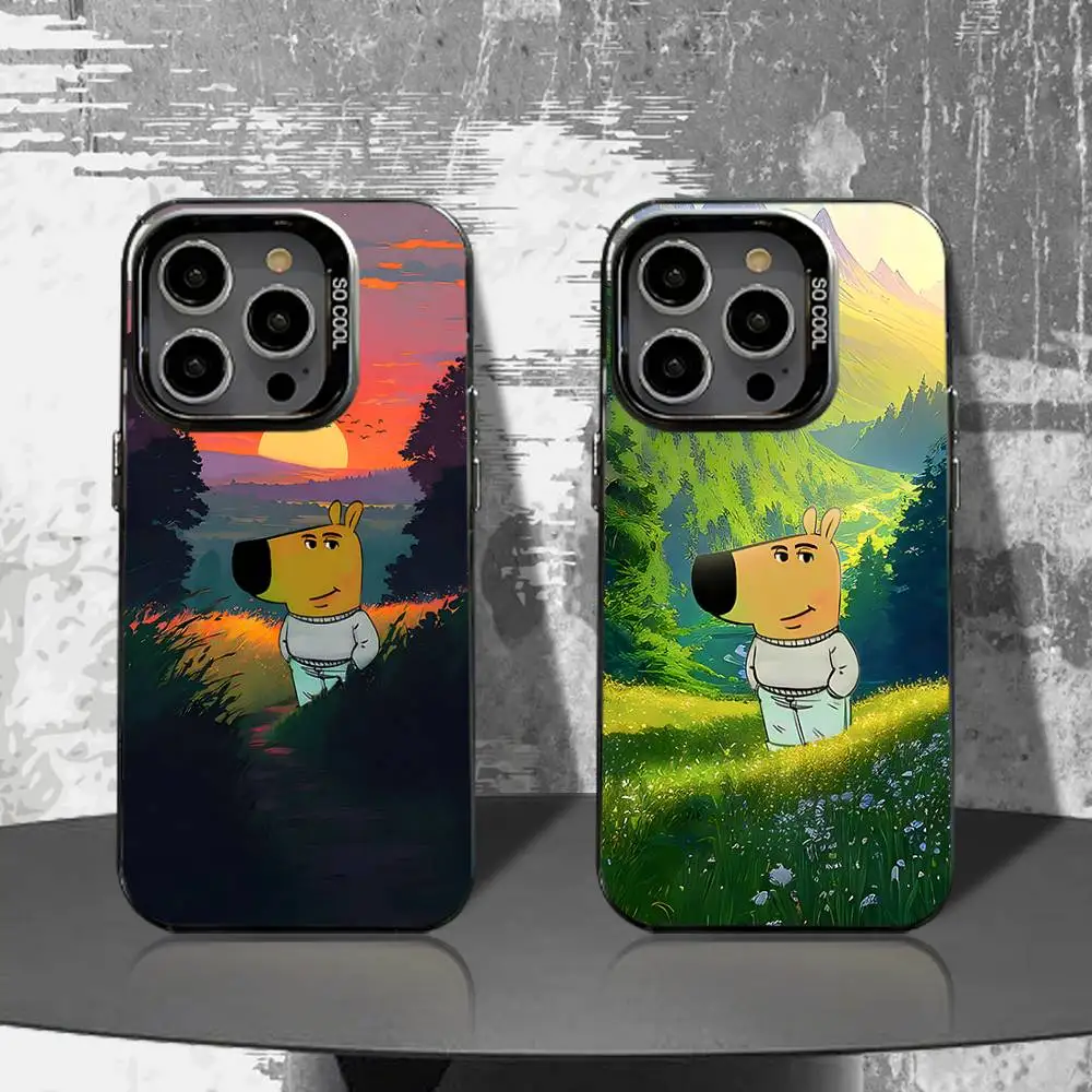 

C-Chill G-Guy Dog Phone Case For iPhone 16,15,14,13,12,11,Pro,XS,Max,Plus,Mini,SE4,E Black Matte Shockproof Cover