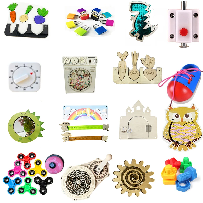 Planche d'Activités Sensorielles Montessori pour Enfant, Accessoires de Bricolage, Jouets d'ApprentiCumbria, Pièces de Jeux