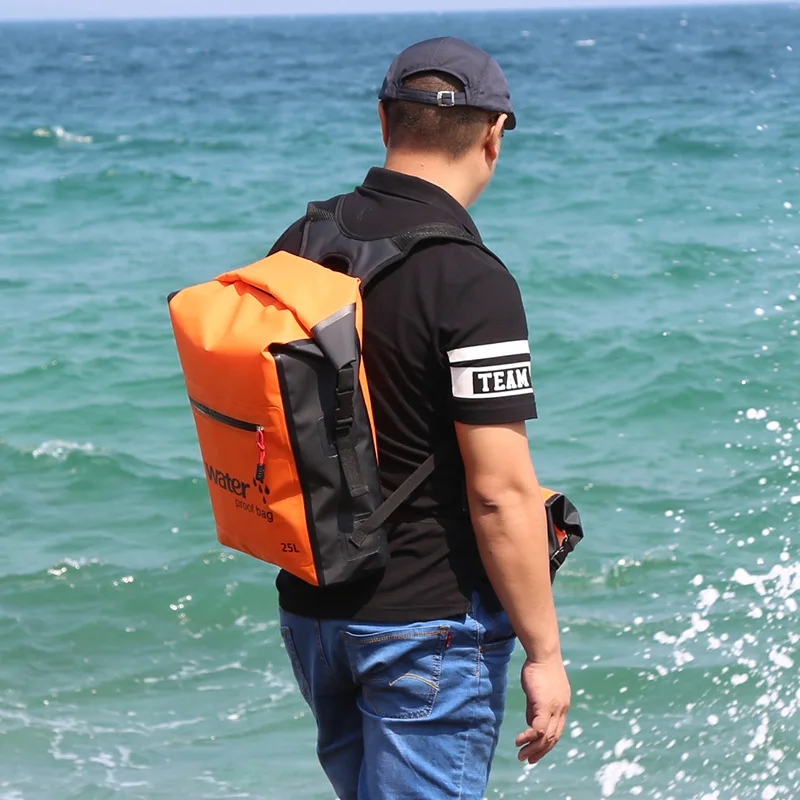 25L River Trekking Waterproof Dry 500D PVC Backpack Outdoor Rafting Sports Duffel Camping Equipment Drybag Hermetic Beach Bag