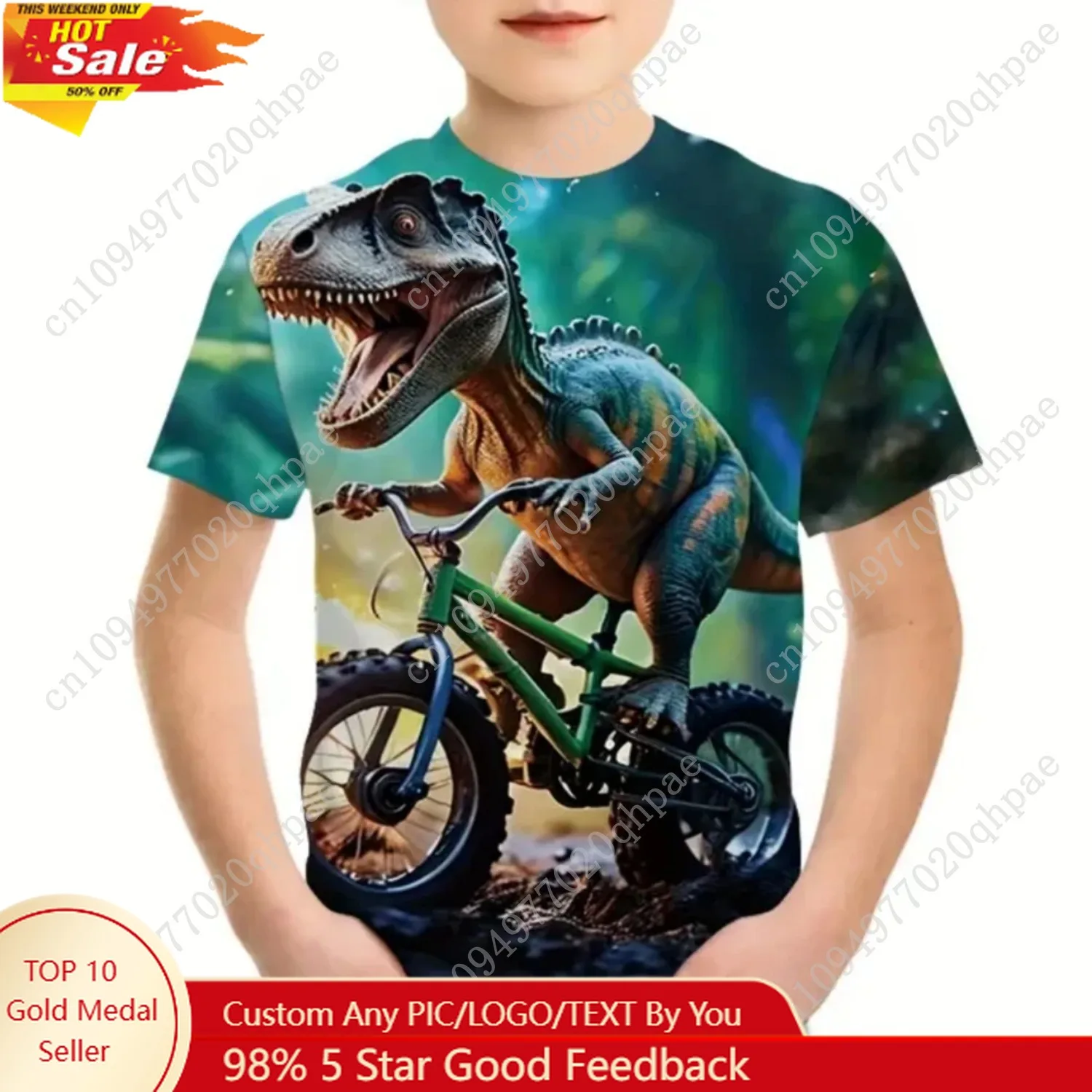 

Boys Kids Clothes 3D Print Cartoon Dinosaur Graphic T Shirts Fashions Summer Streetwear O-Neck Short Sleeves T-Shirts for Boys