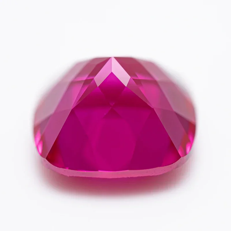 Lab Grown Ruby Square Cushion Shape Rubeliite Colour VVS1 Charms Beads Diy Jewel Making Materials Selectable AGL Certificate