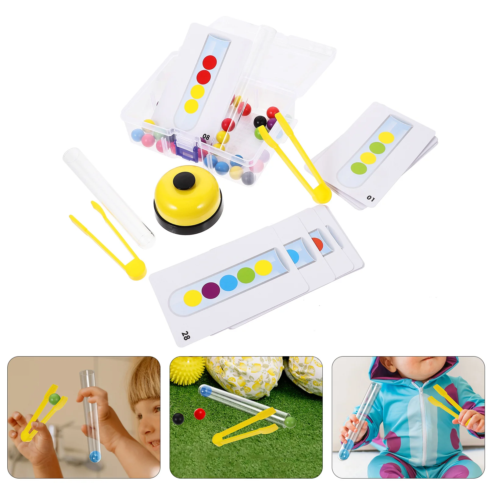 1 مجموعة كليب الخرز التعليمية اللون التعلم المهارات الحركية الدقيقة طفل الأطفال لعبة مونتيسوري الألوان الزاهية دائم العملي