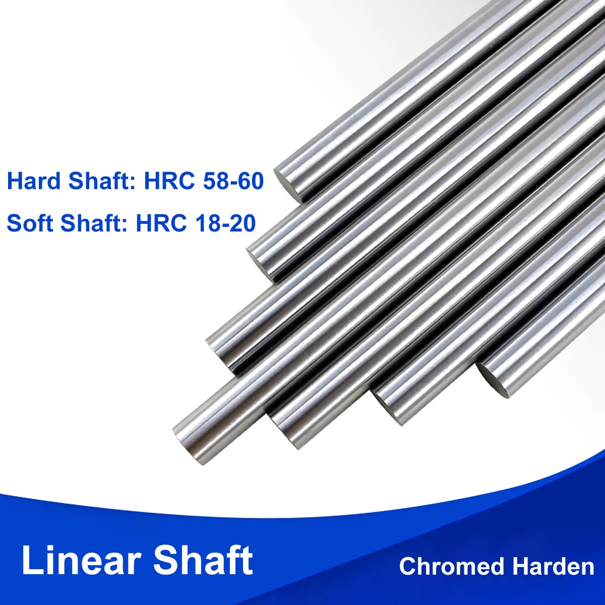 1 قطعة Φ 5 6 7 8 10 12 13 14 15 ~ 50 مللي متر الخطي رمح طول 600 700 800 900 1000 مللي متر HRC 58-60 مطلي بالكروم هاردن قضيب الحركة الخطية رمح