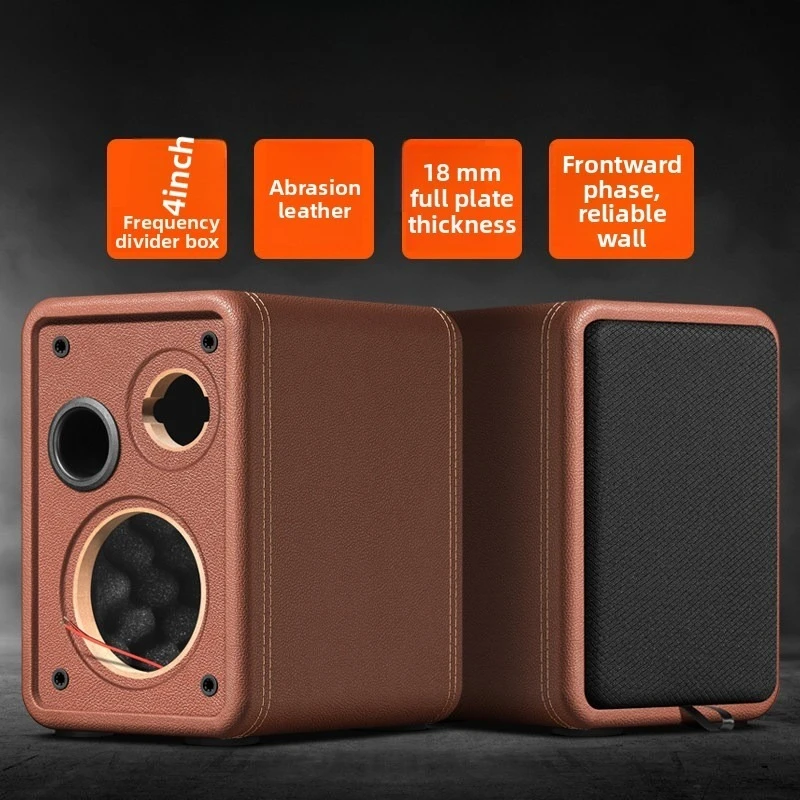 

4-дюймовый 2-полосный пустой корпус для акустической системы с фронтальным портом, DIY-корпус для полочных колонок для домашнего аудио, 2 шт./пара