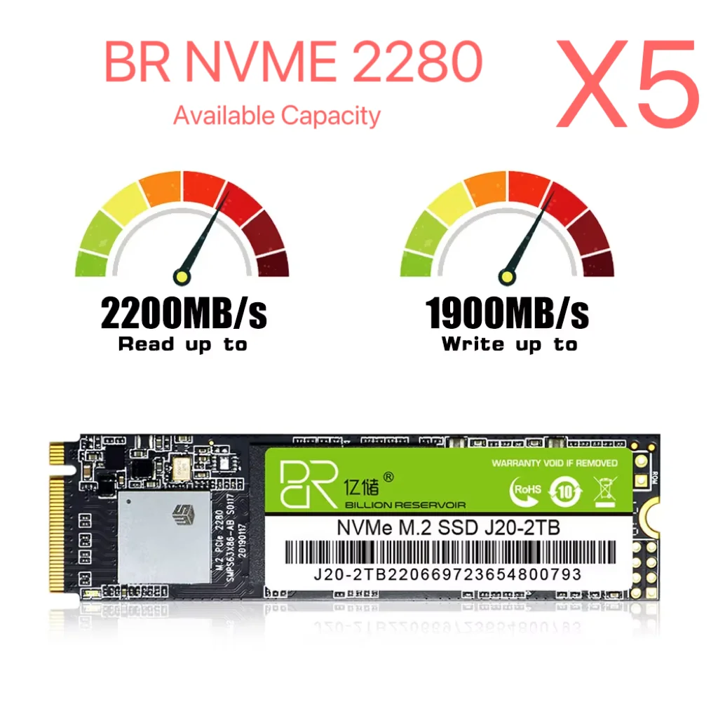 BR 128GB M.2 NVMe SSD J20 256GB M2 NVMe 512GB hard drive Solid State Drive 1TB internal hard disk 5pcs for laptop desktop tablet