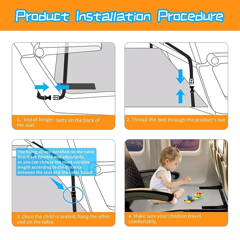 Cama de avión para bebé y niño pequeño, hamaca de viaje, extensor de asiento, reposapiés portátil para niños, tumbarse, esenciales para niños, fácil de usar