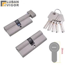Door lock cylinder cores with 5keys,height 29MM,one side opened ,double sides opened,Interior door zinc alloy lock cylinder