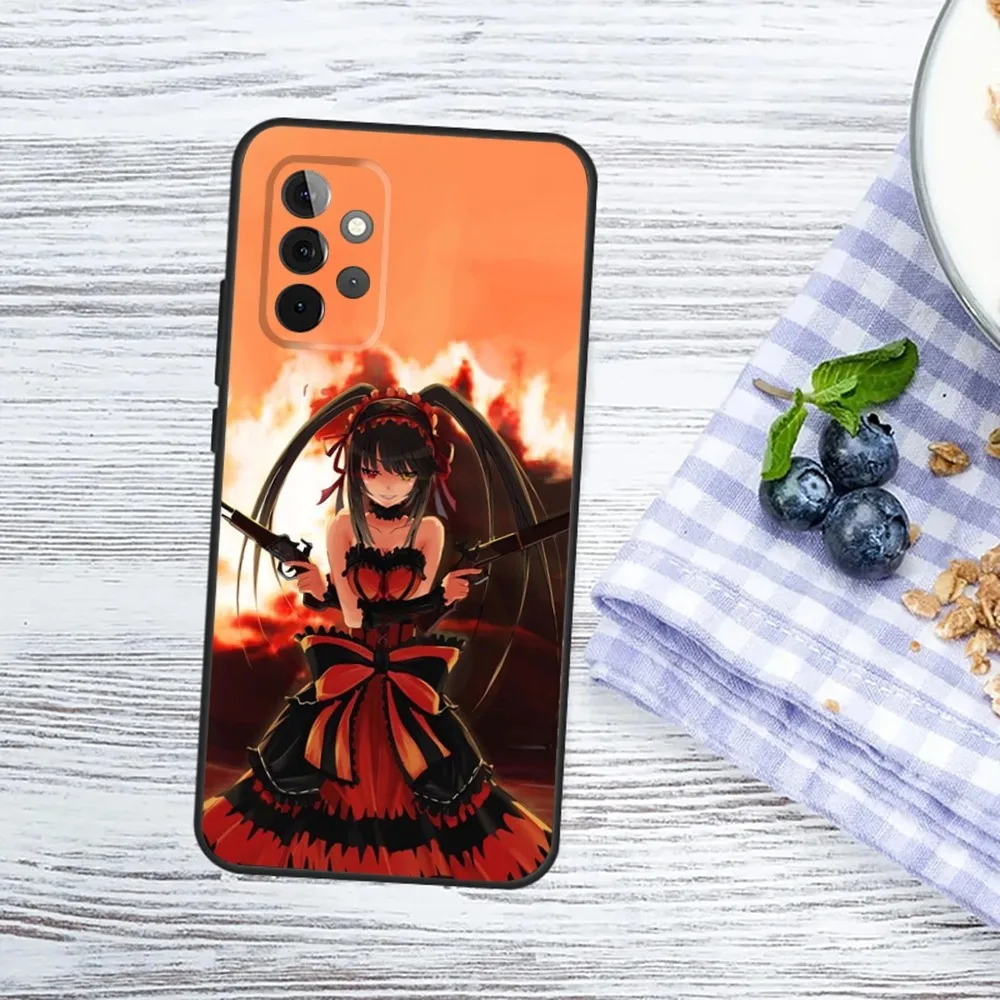 Date a live Tokisaki Kurumi Phone Case For Samsung Galaxy A13,A21s,A22,A31,A32,A52,A53,A71,A80,A91 Soft Black Phone Cover