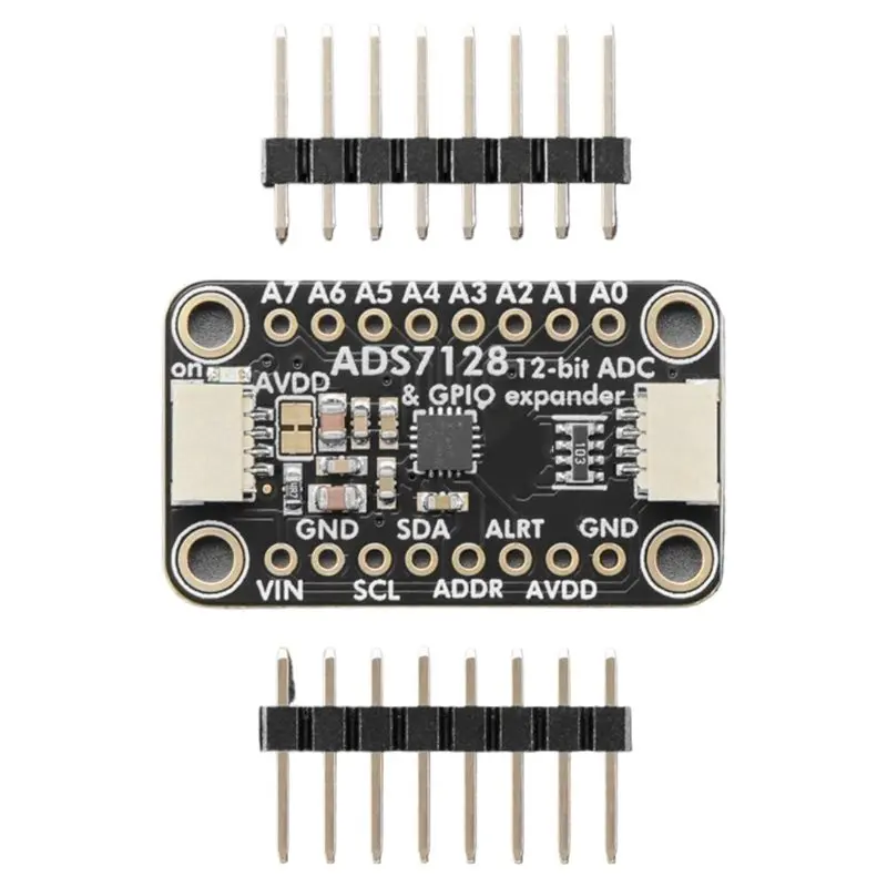 ads7128-carte-d’extension-compatible-adafruit-avec-8-canaux-adc-et-gpio-–-adaptateur-stemma-qt-qwiic