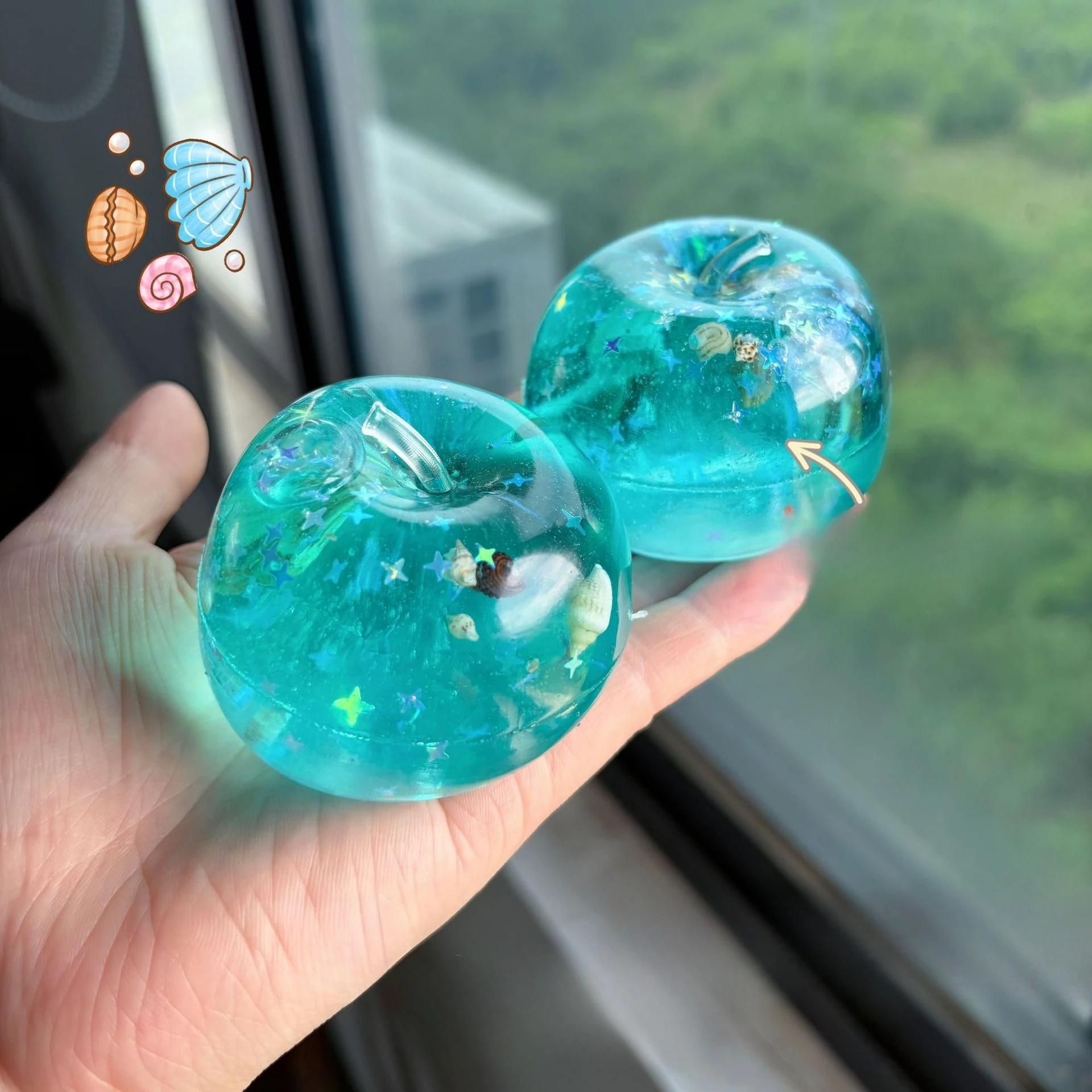 Soft Ocean Squishy Sensory Toy Pressure Relief Ball Maltose Fidget Squeeze Toy for Autism Stress Anxiety Relief image 5