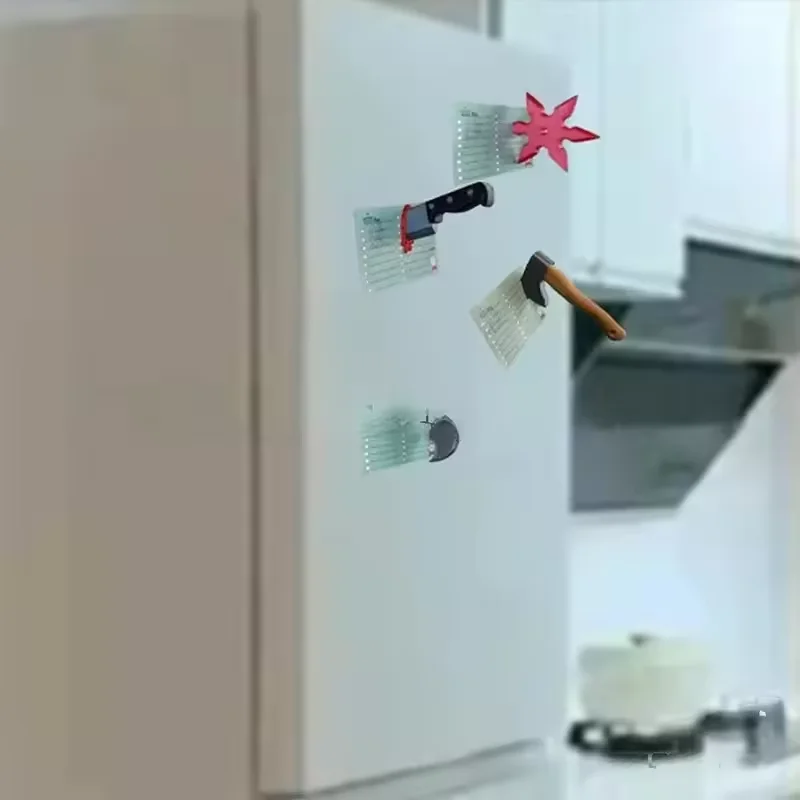 Mini Funny Knife Magnetic Fridge Stickers 3D Fun Axe Fridge Magnet Home Decorations home accessories Fridge For Iron Surface view 6