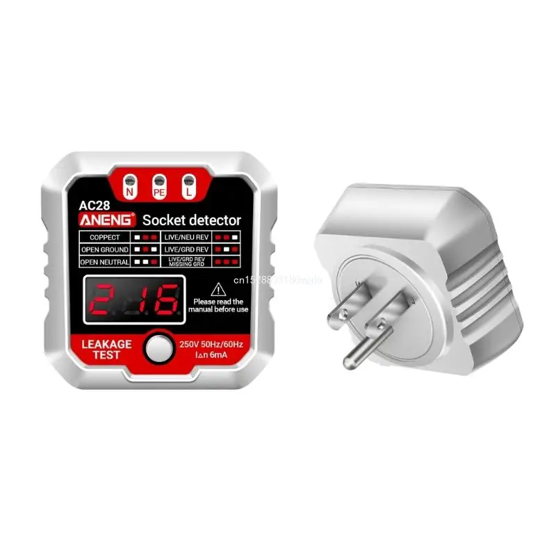 EU-/UK Outlet Tester Socket Tester Circuit Analyzers Polarity Detectors Leakage Tester Electricity Line Fault Tester Dropship