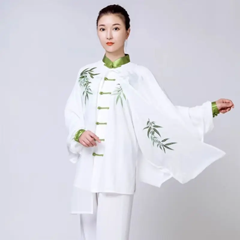 2024 new chinese style exquisite embroidery tai chi suit elegant stage performance outfit unisex tai chi boxing competition suit