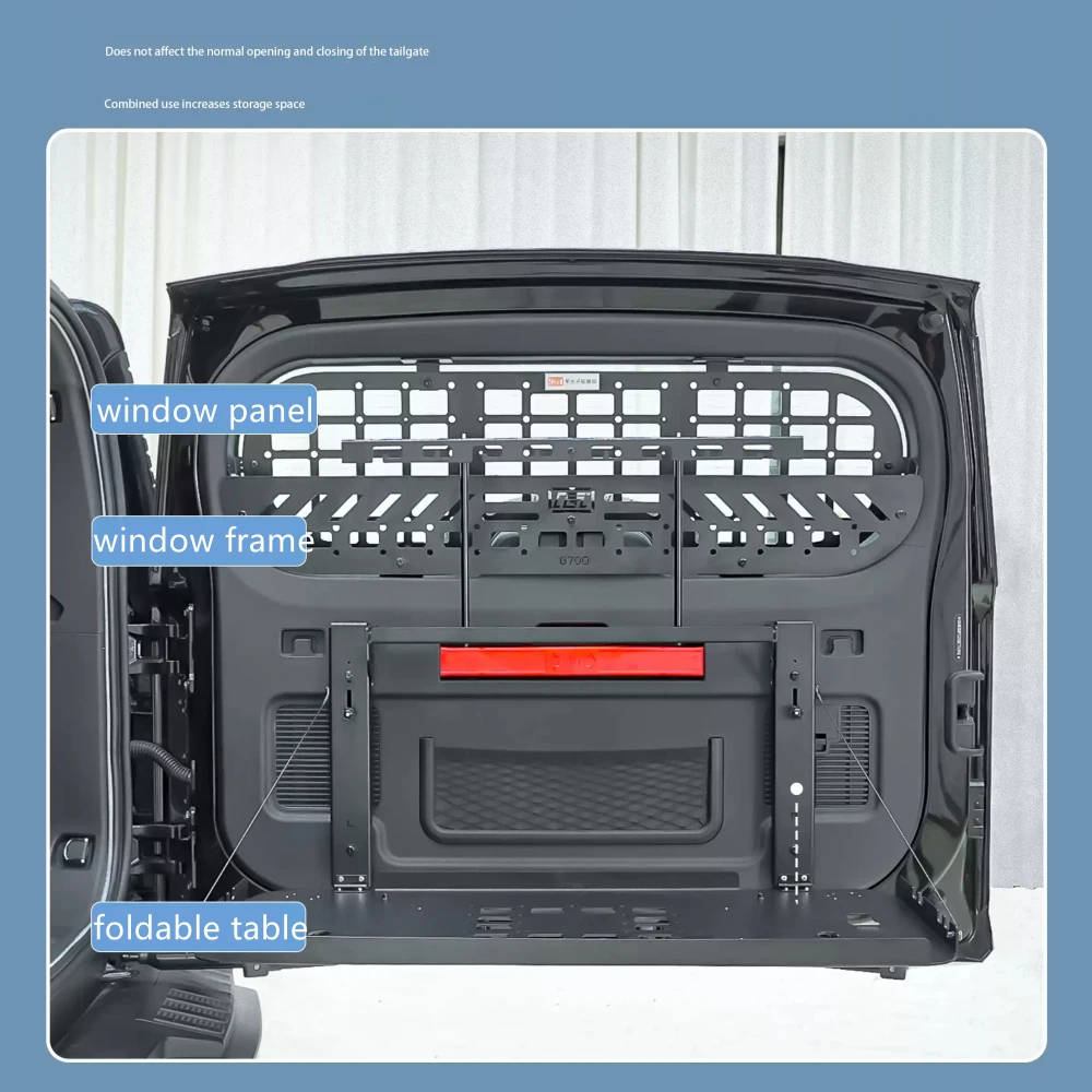 

for Jetour G700 2025 2026 Tail Window Organizer Shelf Modular Panel Tailgate Storage Rack Foldable Table