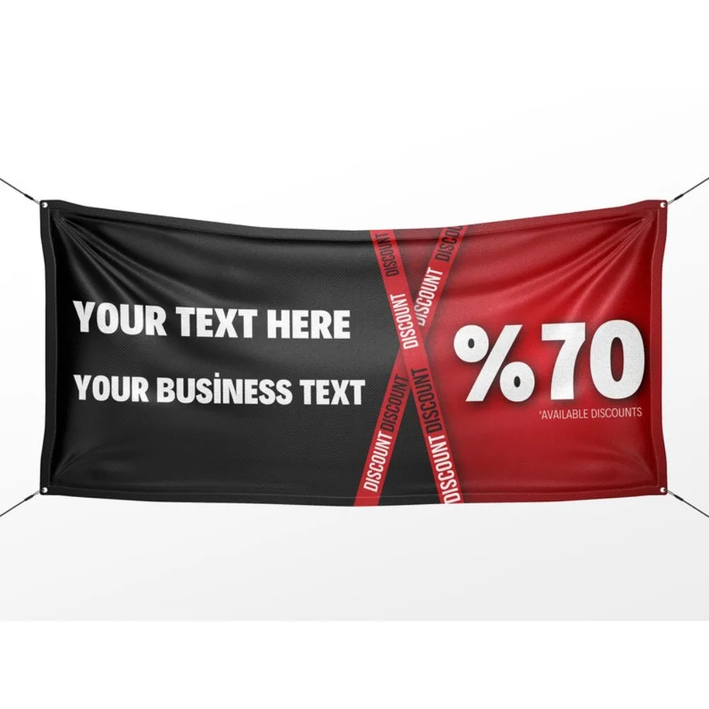 Custom Banner Display, Polyester - Personalized Advertising Sign - Image/Logo/Text, Personalized Design with Logo, Text & Image