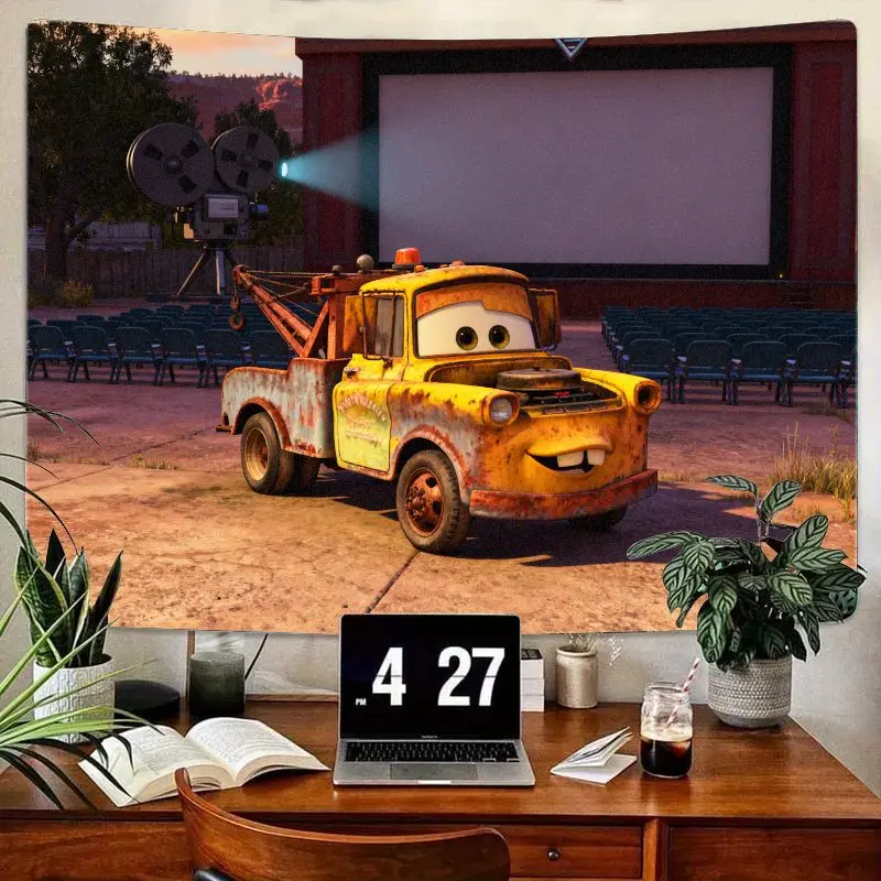 

1 шт., гобелен Disney Pixar Cars Mater Rusty Tow Truck, настенное искусство из фильма для детей и мальчиков, декор для спальни, гостиной, подарок для F