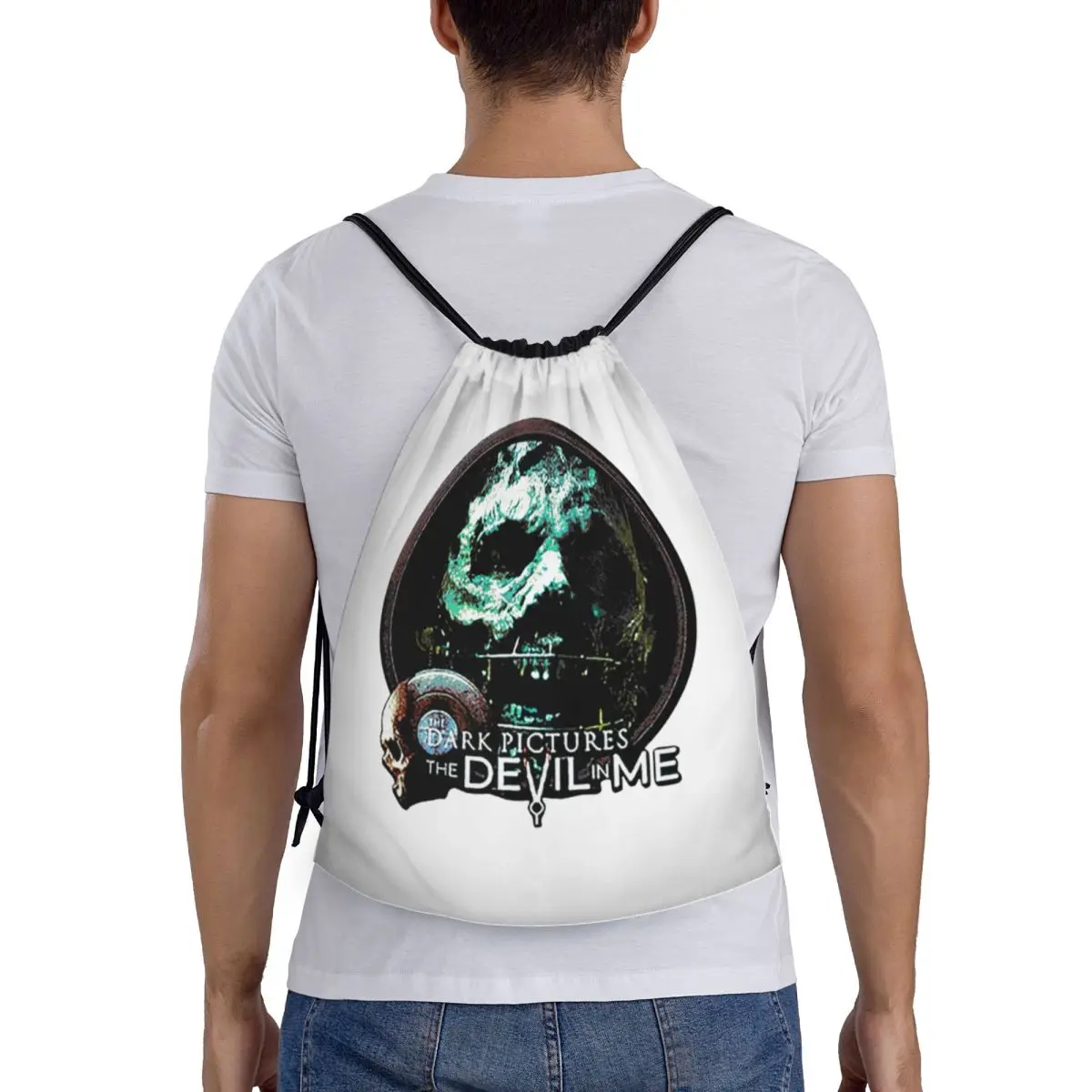 The Dark Pictures Anthology Game Backpacks Casual Drawstring Bags Sundries Bag Book Bags for Travel Students