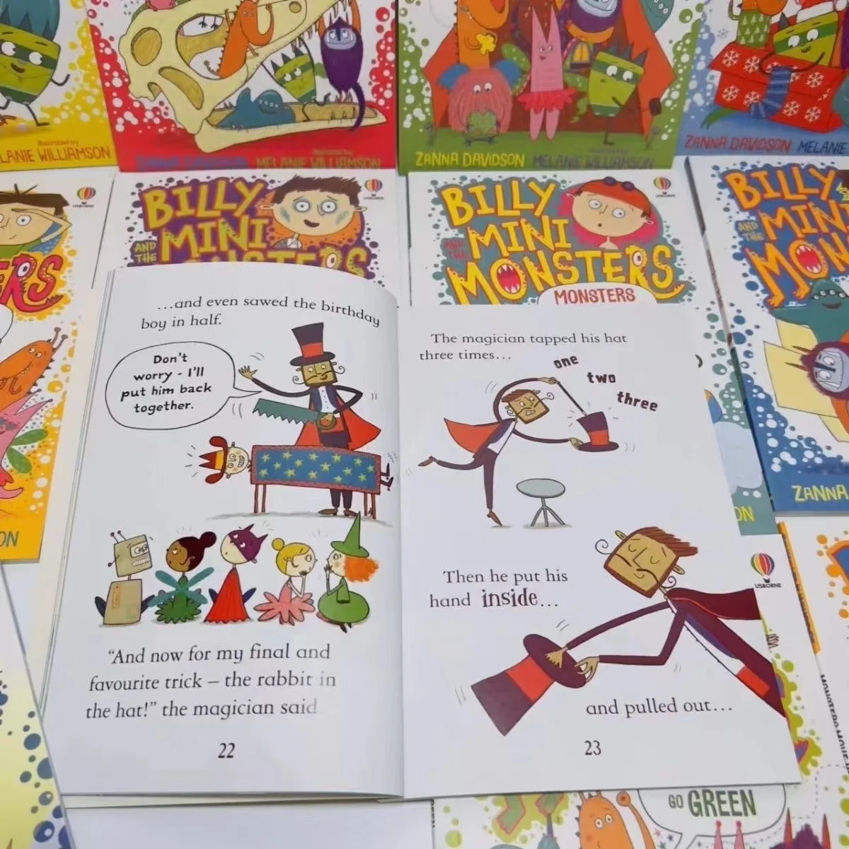 14 Books Billy and The Mini Monsters Collection Set By Zanna Davidson Adventure Humour for Children & Young Adults